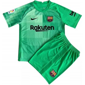 Fußballtrikots FC Barcelona Torwart Kinder 2021-2022 Kurzarm Auswärts-trikot kaufen 